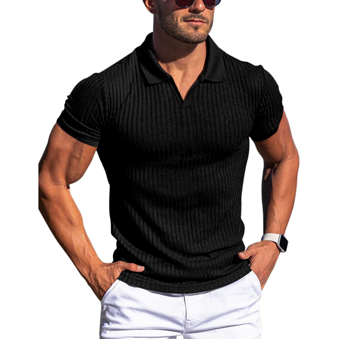Herrer polo skjorte med struktureret ribdesign og behagelig pasform Stilla