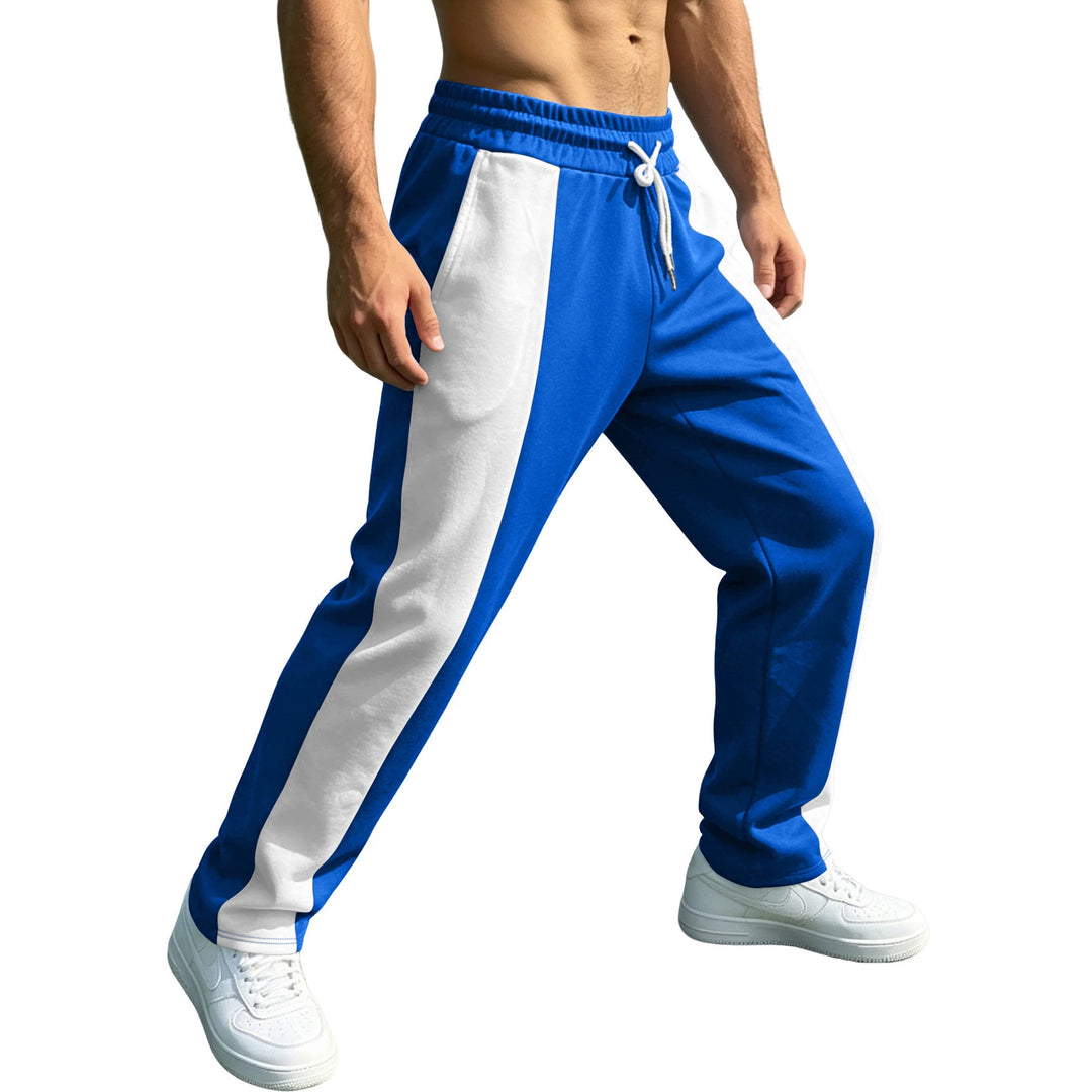 Herren nan sporty joggingbukser med kontrast-sidede indsatser, elastisk talje, snoretræk og sidelommer Skovae