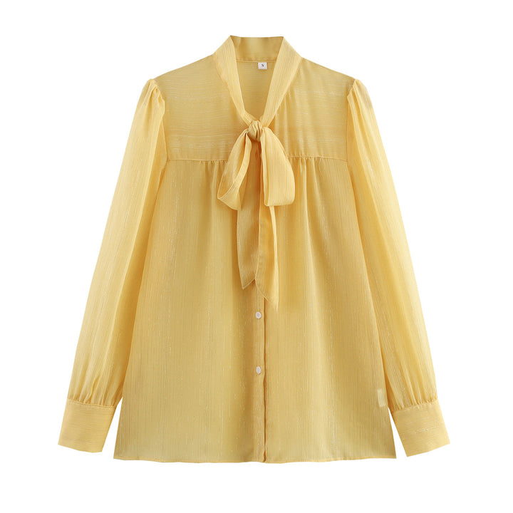 Femme Chiffon Slangebånd Bluse Stilla