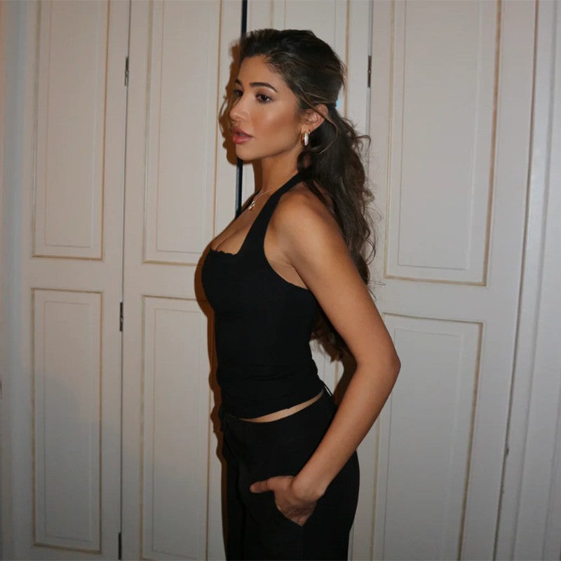 Dame Elegant Spidsbesat Camisole Top Stilla
