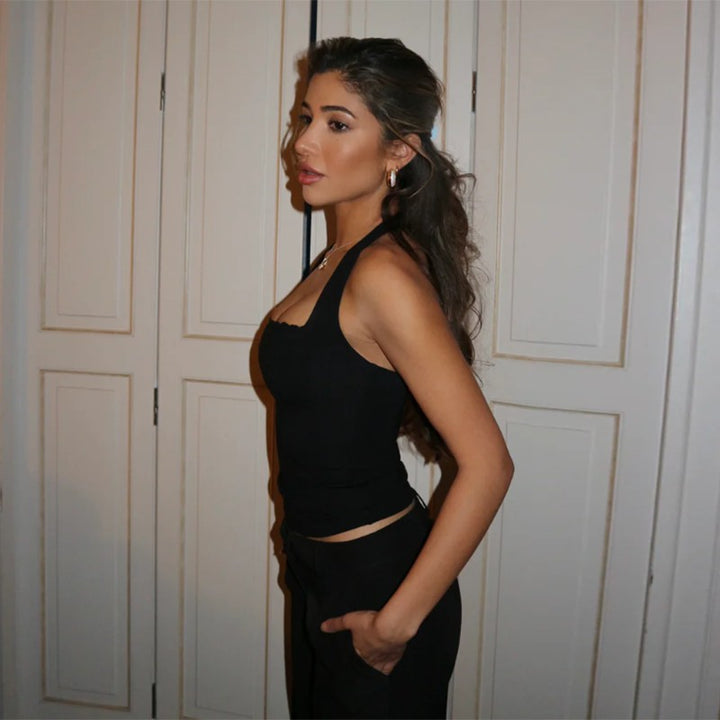 Dame Elegant Spidsbesat Camisole Top Stilla