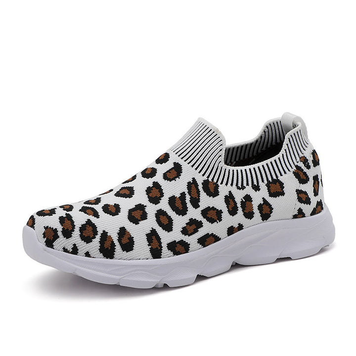 Dame Slip-On Komfort Sneakers med moderne leopardmønster Stilla