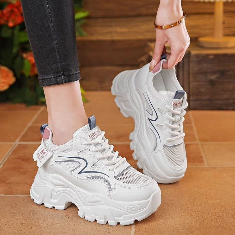 Dame Plateau-Sneakers med åndbart mesh-overflade og stabil sål Stilla