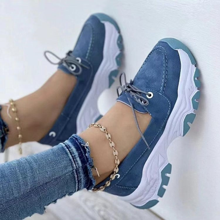 Dame Sporty Komfort-Sneakers med stabil gummisål og åndbart overmateriale Stilla