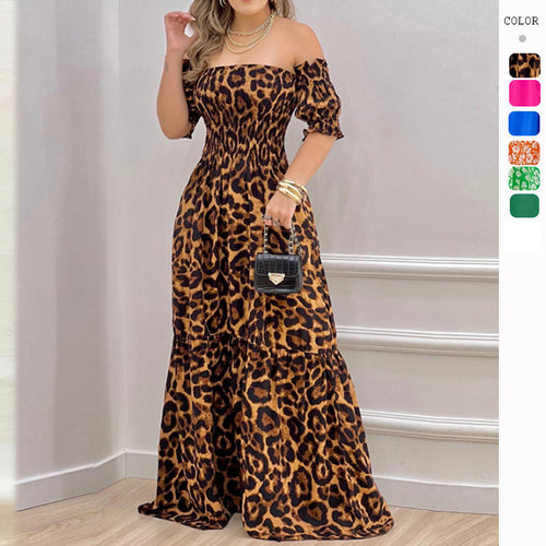 Damer Airy Maxi Kjole med Off-Shoulder Design og Ruffle Detaljer Stilla