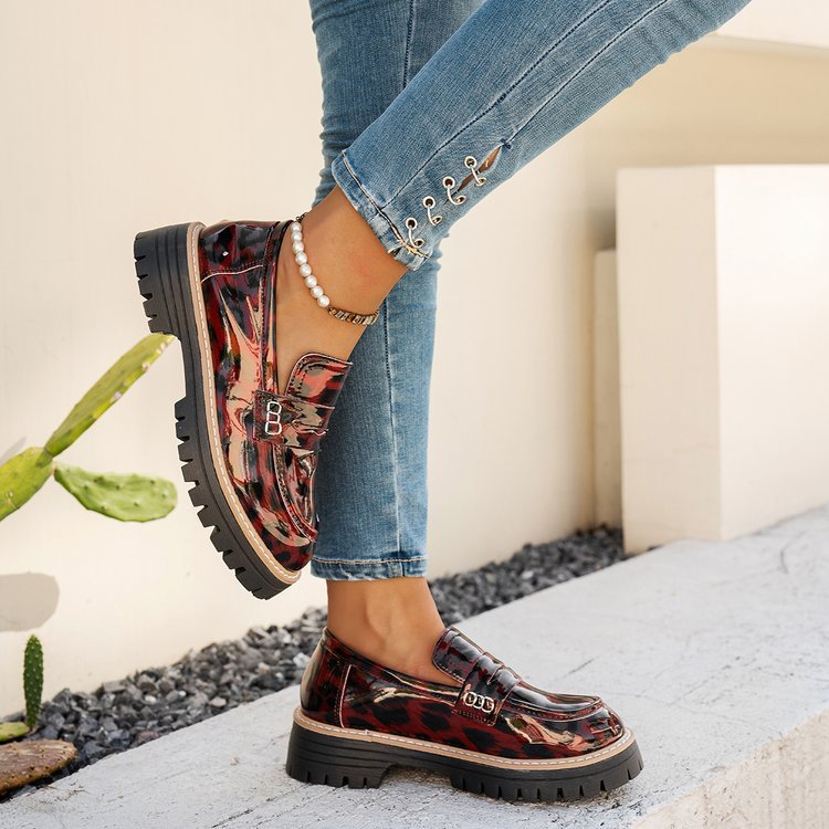 Dames fashionable loafers med komfortabel platform og elegant sål Stilla