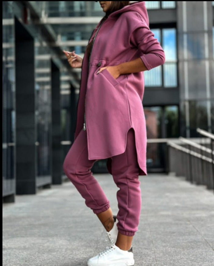 Dame sporty loungewear-sæt med hætte Stilla