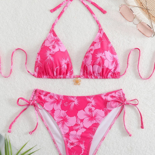 Dame Triangel-Bikini med legende blomsterprint Skovae