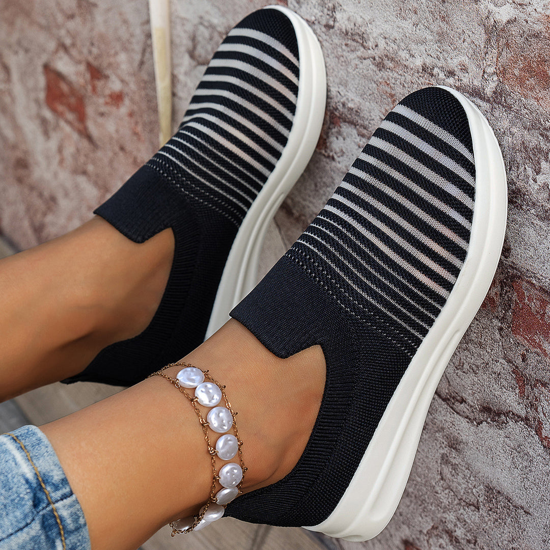 Dame Strik-Sneakers med åndbar overfladestruktur og fleksibel sål Stilla