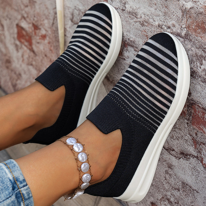 Dame Strik-Sneakers med åndbar overfladestruktur og fleksibel sål Stilla