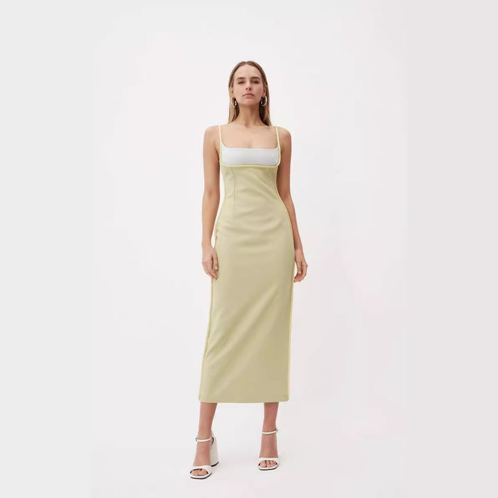 Dame Maxikjole med elegant bustier-indsats Stilla