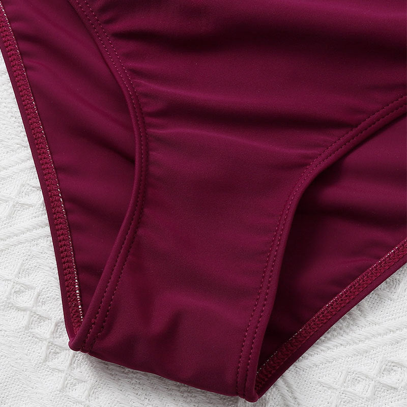 Dame Bikiniset med feminint volangdesign og justerbare stropper Skovae