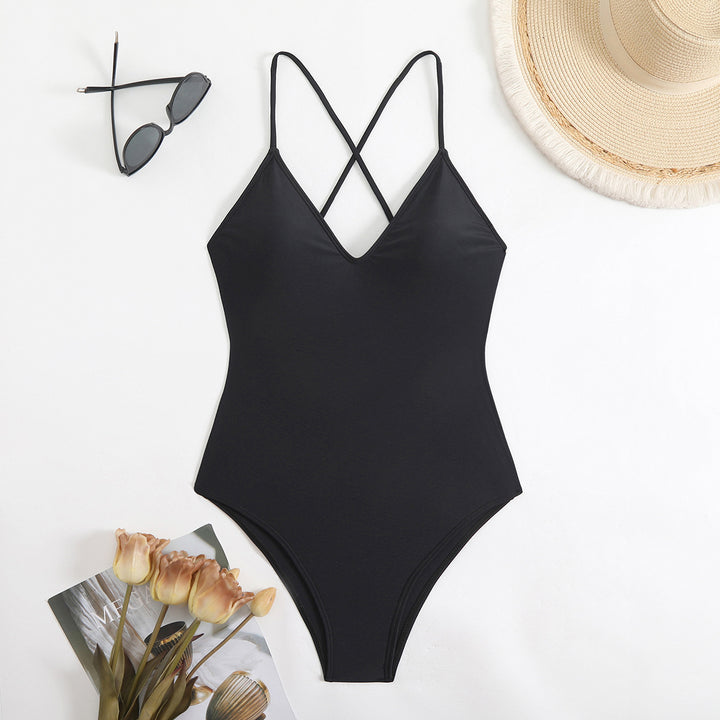 Dame Sporty One-Piece Swimsuit with Cross Straps Skovae