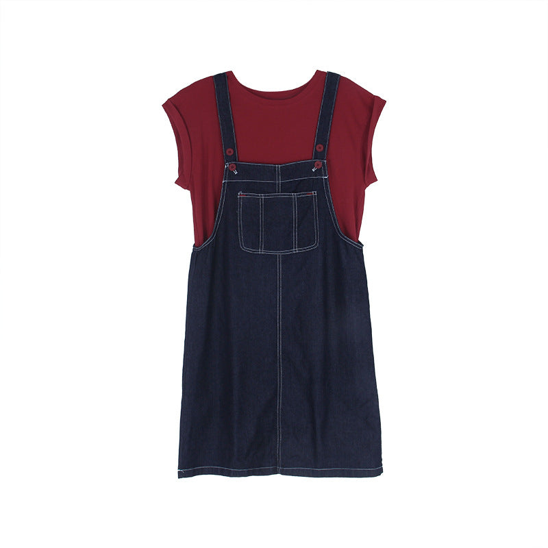 Dame Casual Denim Bukser med behagelige stropper og praktiske lommer Stilla