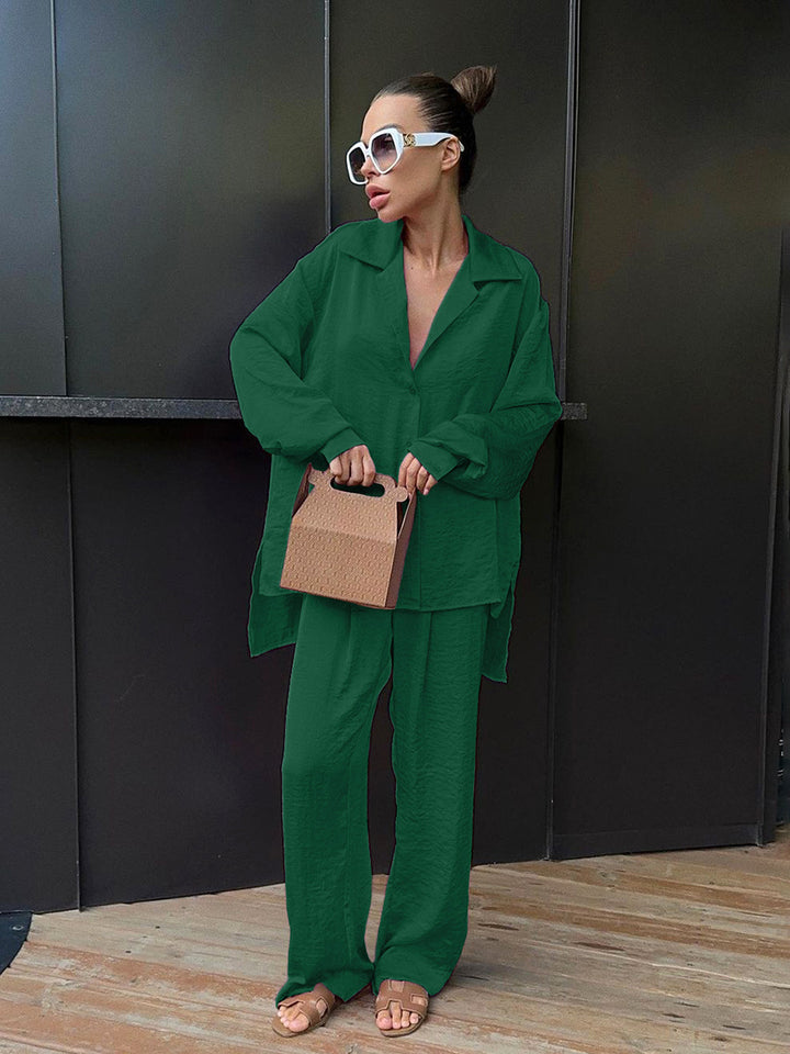 Dame afslappet loungewear-sæt med løs pasform og elegant look Stilla