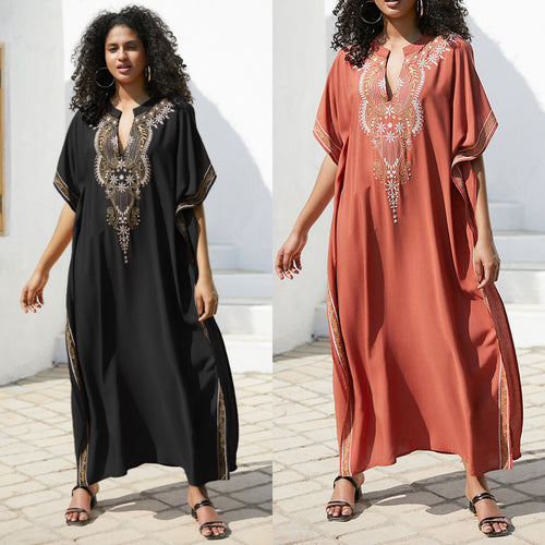 Dame høj kvalitet Kaftan kjole med elegante broderier Stilla