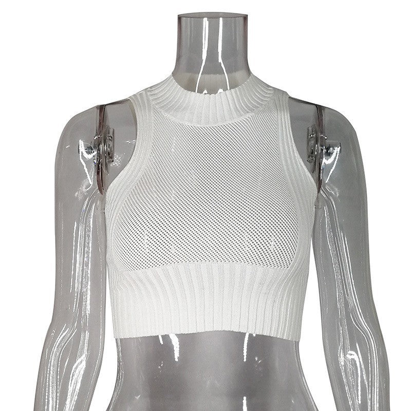 Dame Sports Crop-Top med høj krave lavet af åndbart materiale Stilla