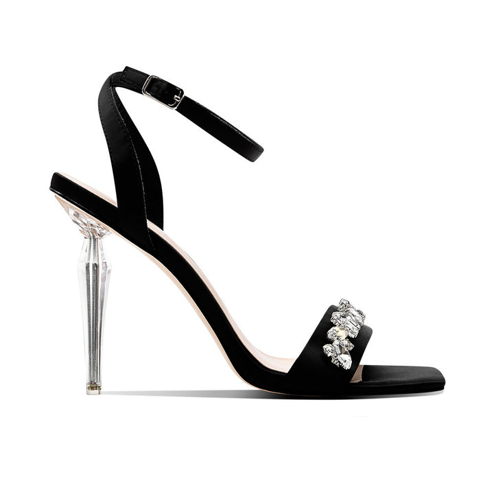 Femme elegant High Heel Sandaler med Strass accenter Stilla