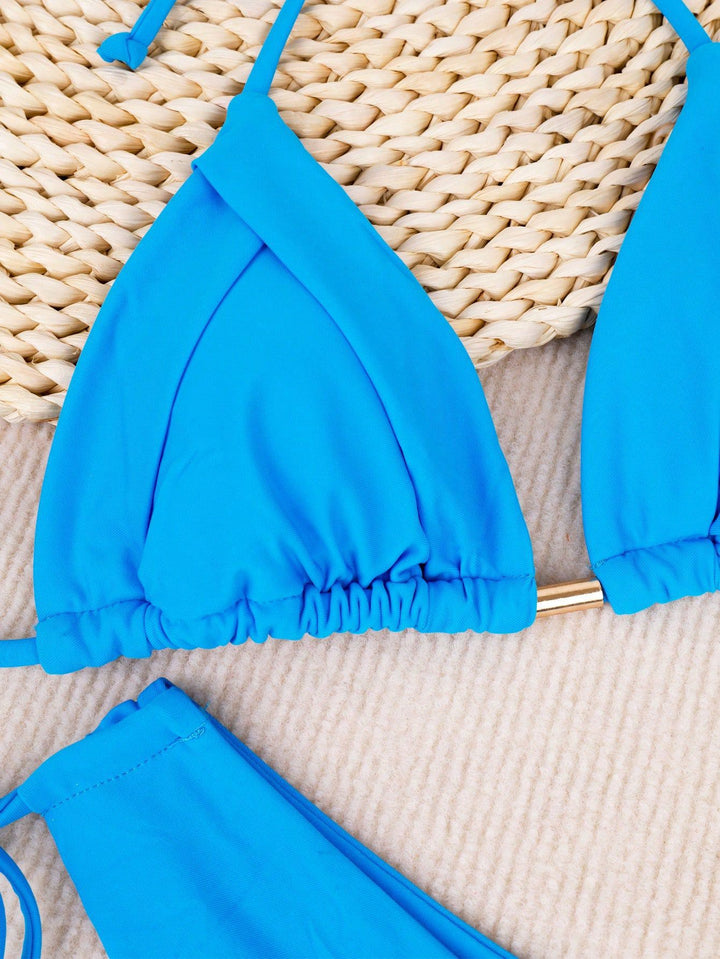 Dame Triangel-Bikini-Sæt med justerbare bånd og elegant design Stilla