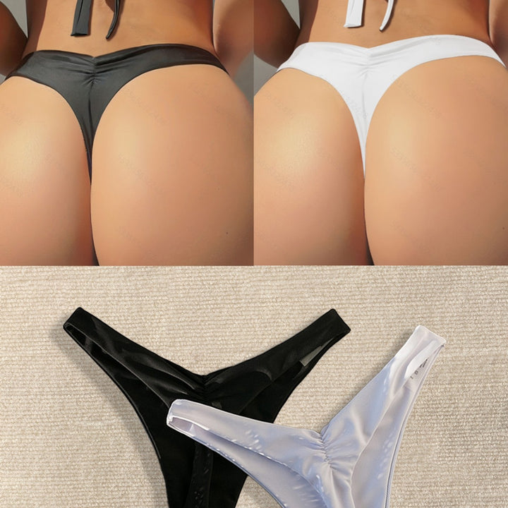 Dame Bikini-bukser med høj benudskæring og elegant snit Skovae