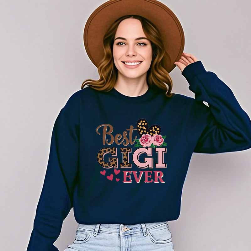 Dame sweatshirt med kreativ Gigi motiv Stilla