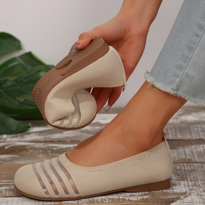 Dame Slip-On Ballerinas med elastisk overmateriale og komfortabelt fodseng Stilla