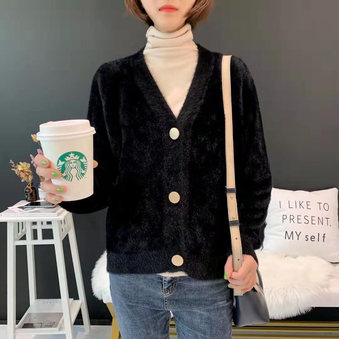 Kvinders Cozy Cardigan med Store Knapper Stilla