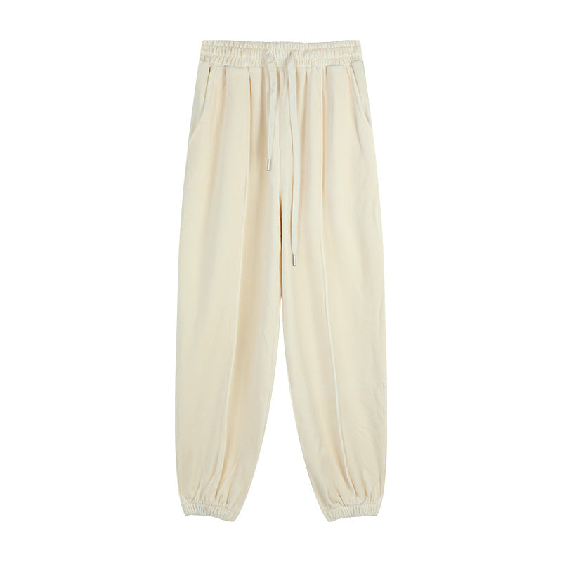Dame behagelige sweatpants lavet af blødt velourstof med elastisk talje og snoretræk Stilla