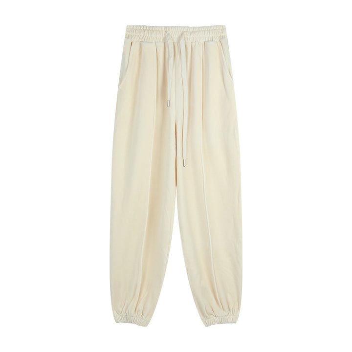 Dame behagelige sweatpants lavet af blødt velourstof med elastisk talje og snoretræk Stilla