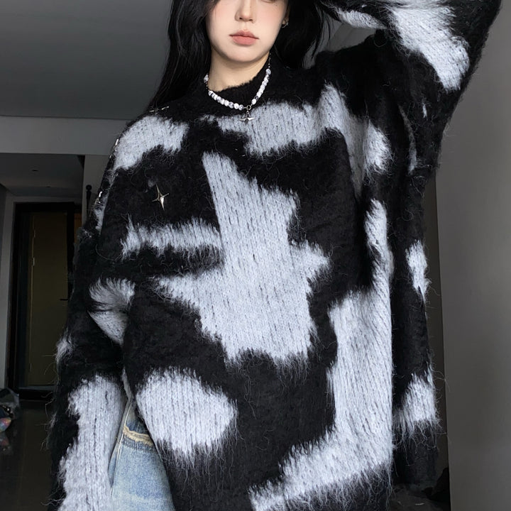 Femme Artistic Oversized Striktrøje Stilla
