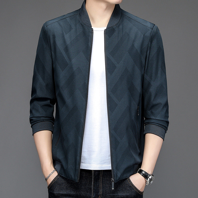 Stilla | Slim Fit Baseballkrave Ribbet Kanter Let Stof