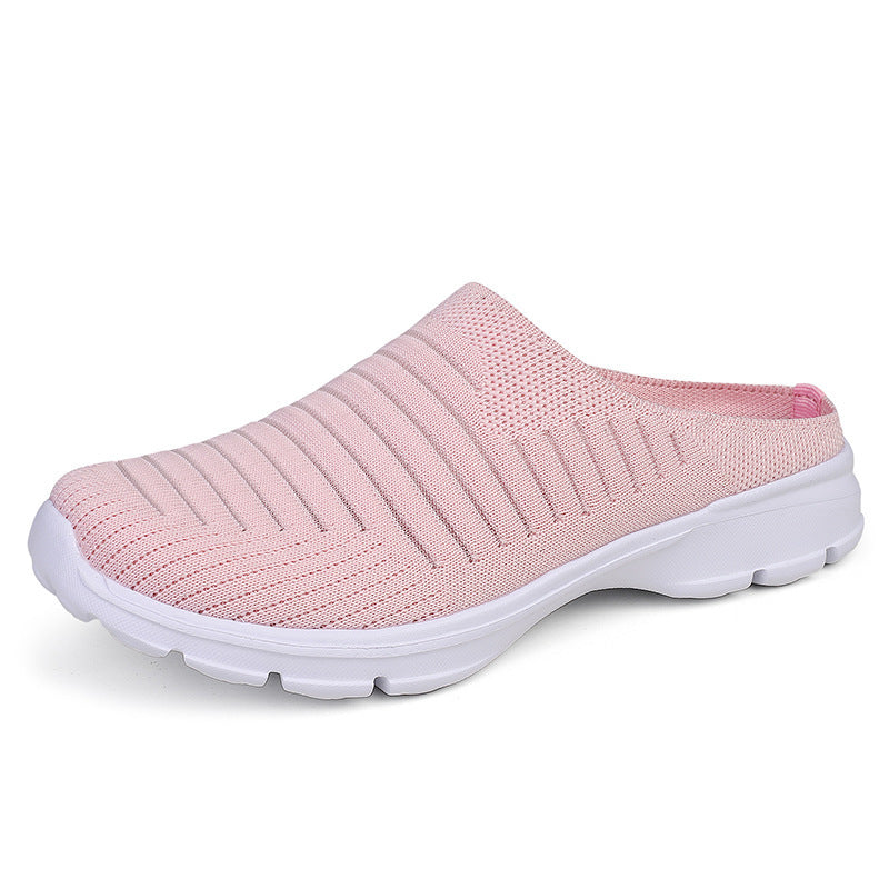 Dame nan strikket slip-on klogs med stødabsorberende EVA-mellemsål og ergonomisk hæl støtte Skovae