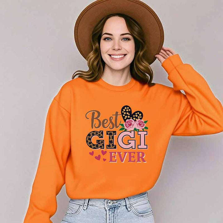 Dame sweatshirt med kreativ Gigi motiv Stilla
