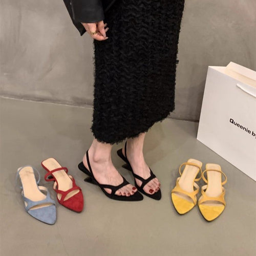Dame Strappy Open-Toe Hælsandal med unikt design Stilla