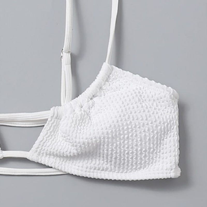 Dame Triangel-bikini med raffineret netdesign Skovae