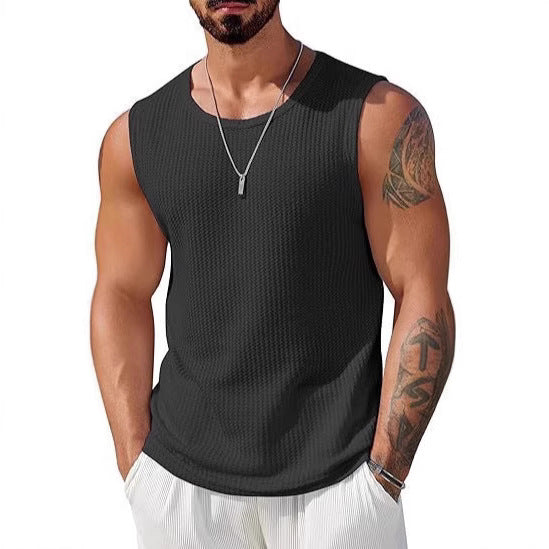 Herrer Sporty Tanktop med åndbart vabe-struktur Skovae