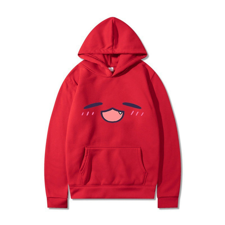 Kvinder hoodie med glad tegneserie ansigt og behagelig pasform Skovae
