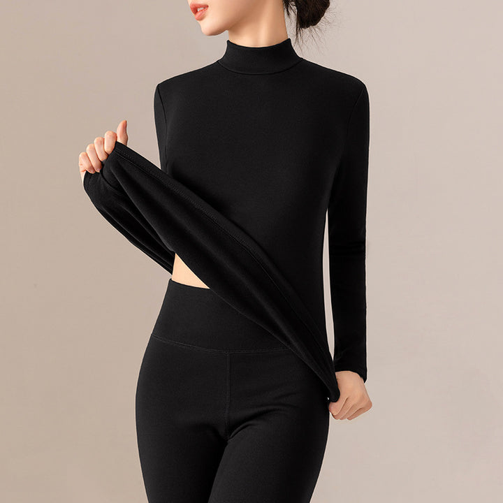 Dame sporttop med stilfuldt rullekrave og trendy cropped længde Stilla