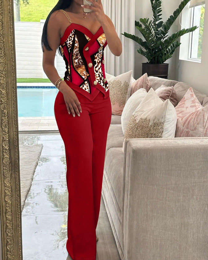 Dame elegant top med gyldne knapper og smal pasform Stilla