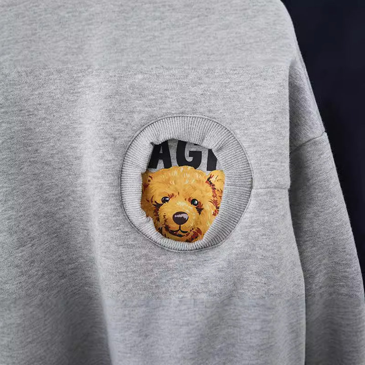 Børne grafik pullover sweatshirt med lommer design Stilla