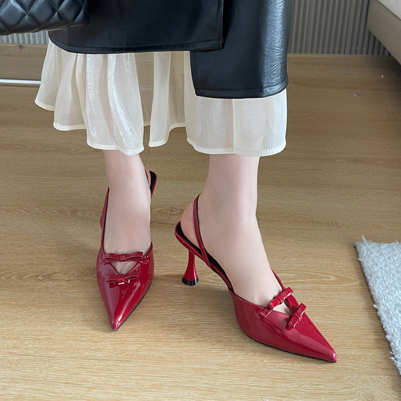 Dame Slingback Hæle med fashionable Leopardmønster og elegant hæl Stilla
