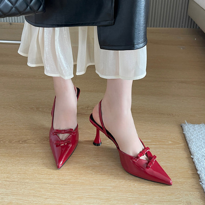 Dame Slingback Hæle med fashionable Leopardmønster og elegant hæl Stilla