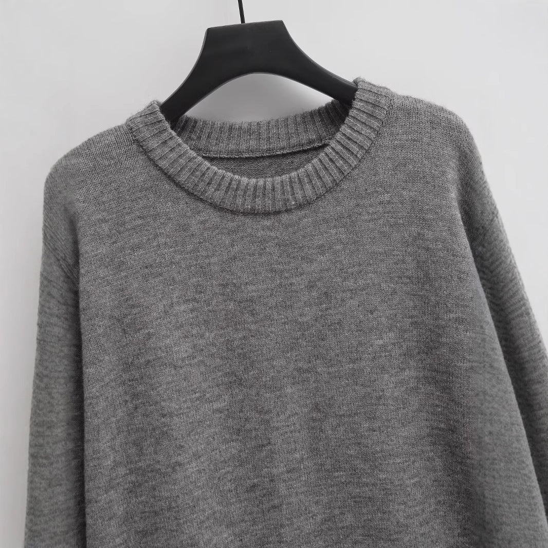 Femme Cozy Oversized Strikpullover Kjole Stilla