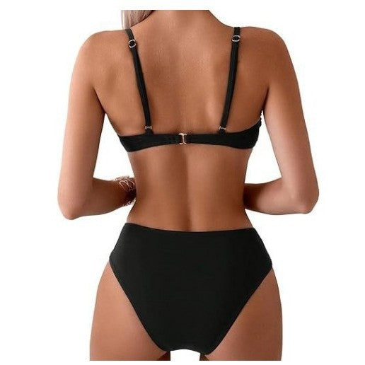 Dame justerbar flæse-top bikini sæt Stilla