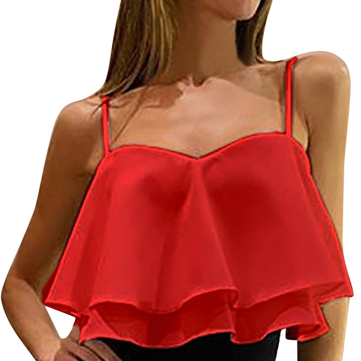 Damer Flydende Laget Crop Top Stilla