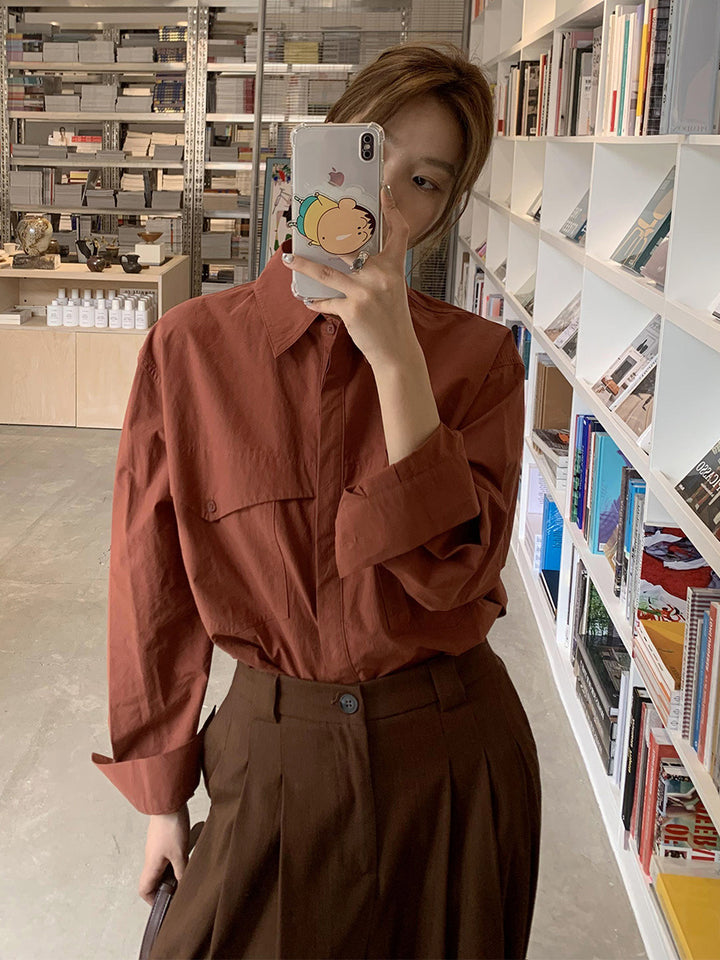 Dame casual utility-bluse med praktiske brystlommer og moderne skæring Stilla
