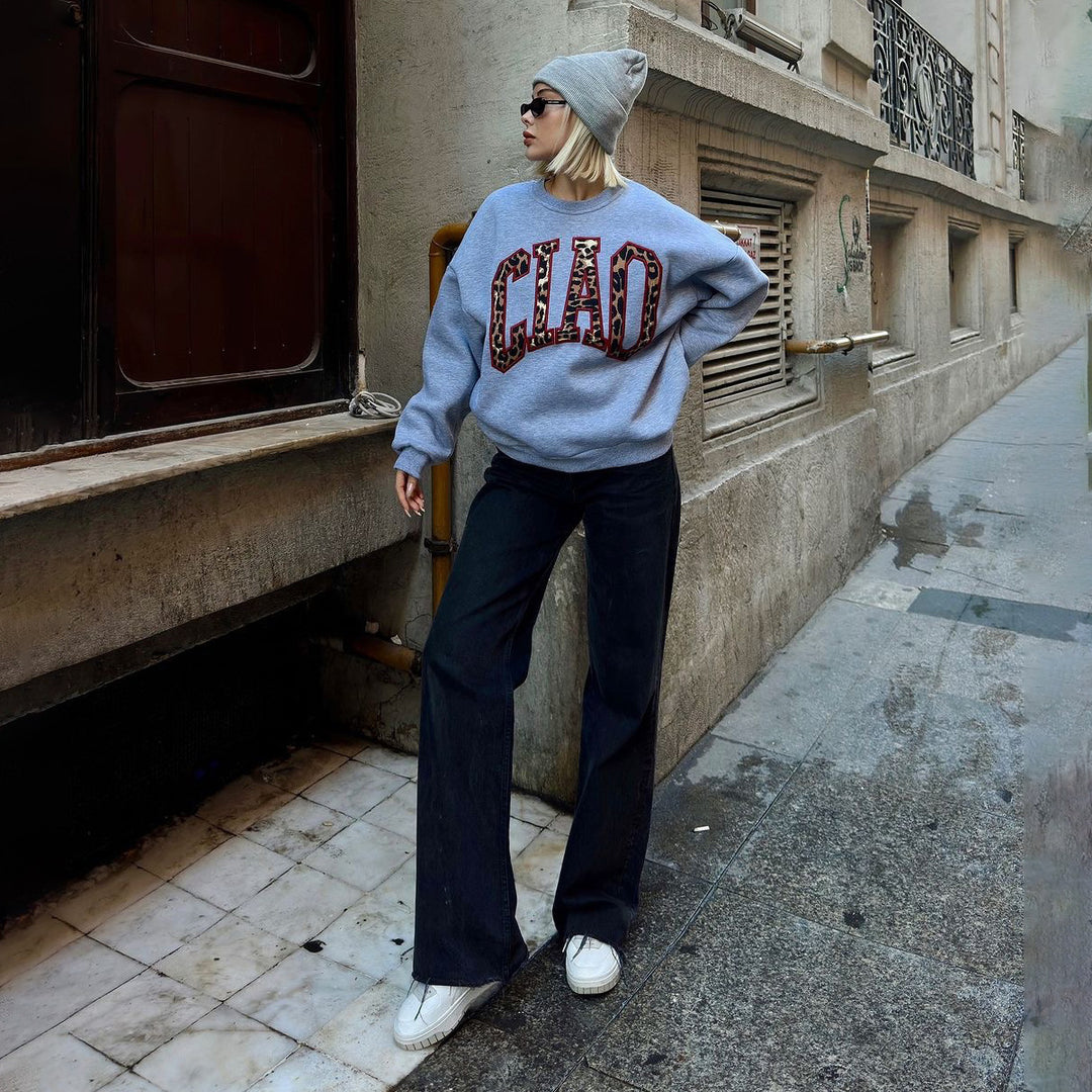 Kvinders Urban Sweatshirt med iøjnefaldende logo Stilla