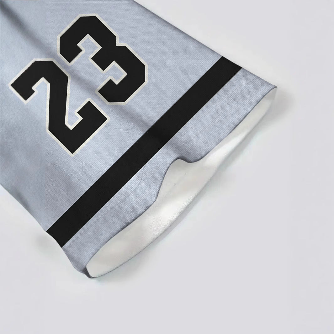 Herrer T-shirt i sporty basketball-design med stylish tryk Stilla