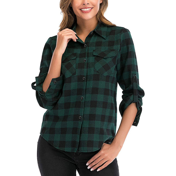 Dameternettern flannelbluse Stilla