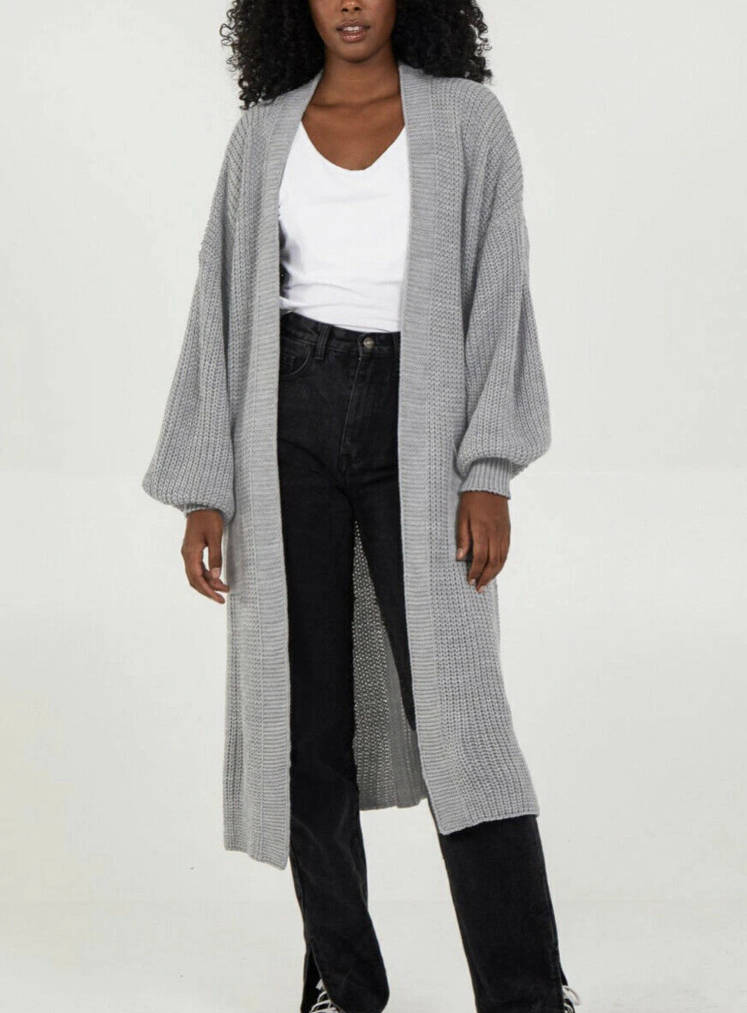 Kvinders strikket frakke i afslappet oversized design Stilla